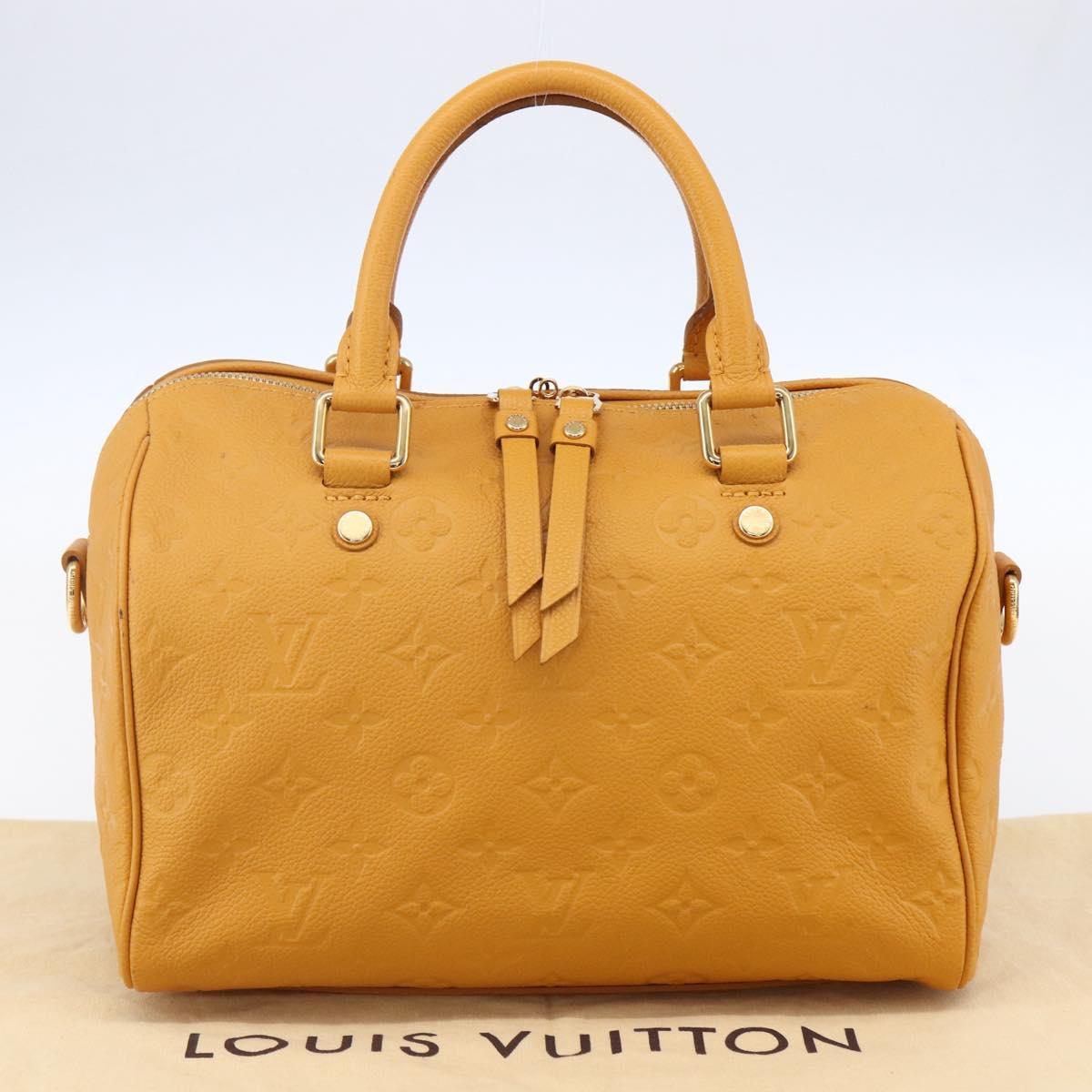 LOUIS VUITTON Empreinte Speedy Bandouliere 25 Bag Saffron M40904 LV Auth ep10999