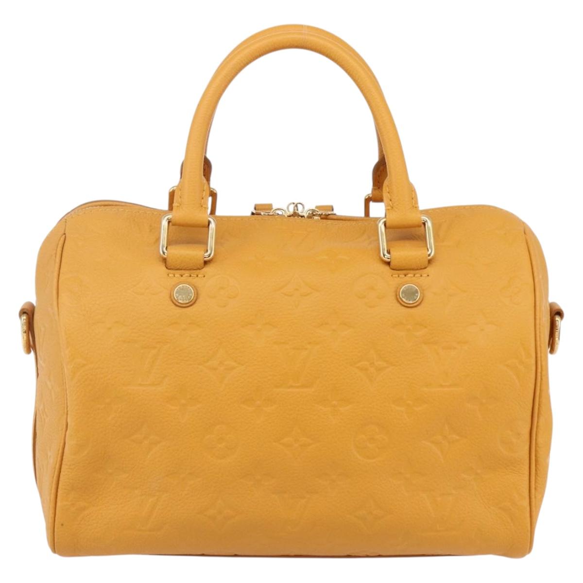LOUIS VUITTON Empreinte Speedy Bandouliere 25 Bag Saffron M40904 LV Auth ep10999