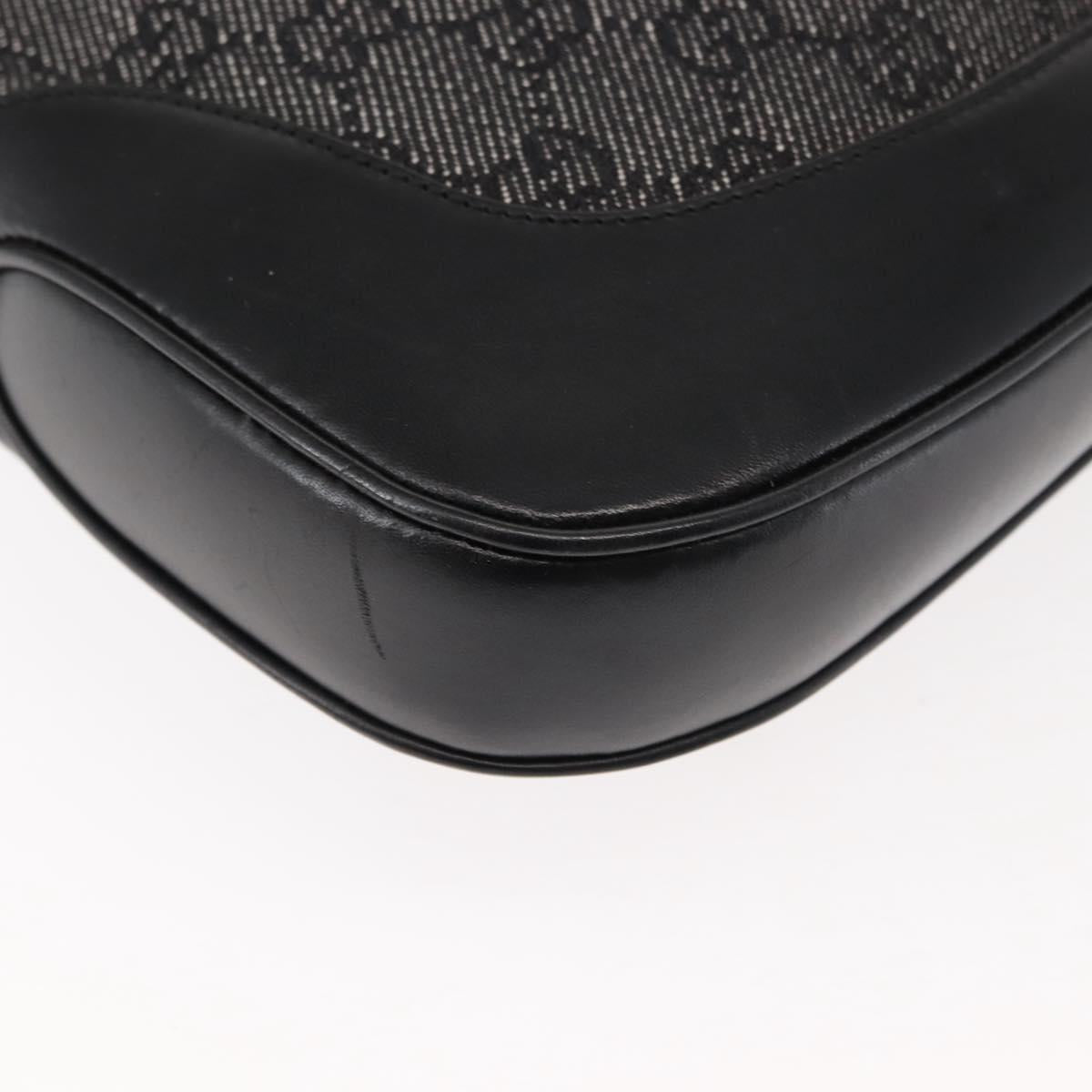 GUCCI GG Canvas Jackie Shoulder Bag Black Auth ep11000