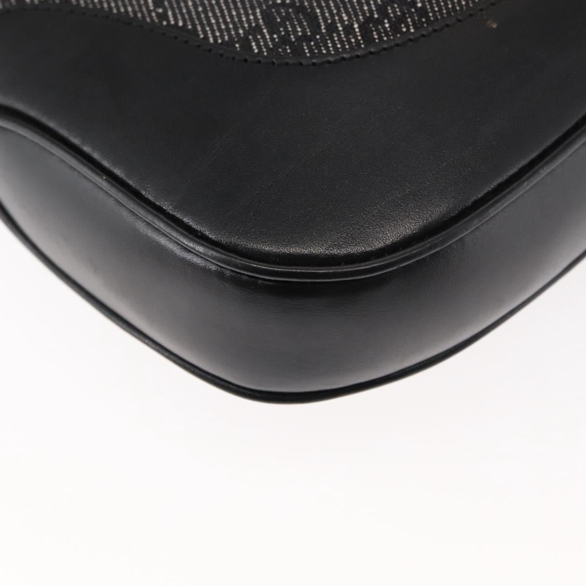 GUCCI GG Canvas Jackie Shoulder Bag Black Auth ep11000