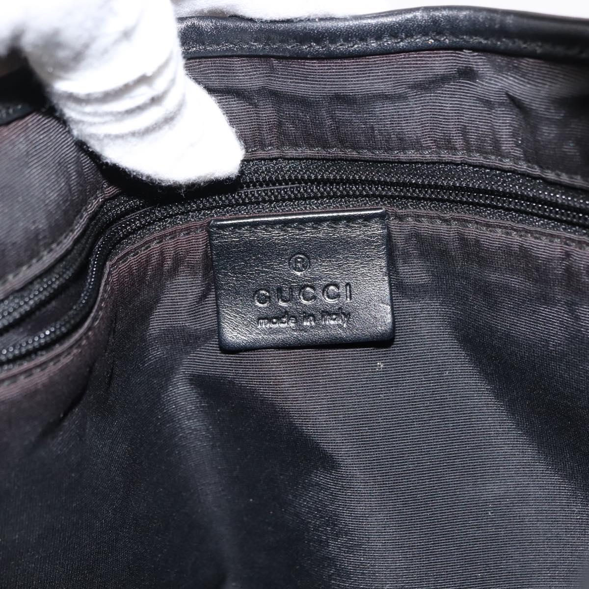 GUCCI GG Canvas Jackie Shoulder Bag Black Auth ep11000