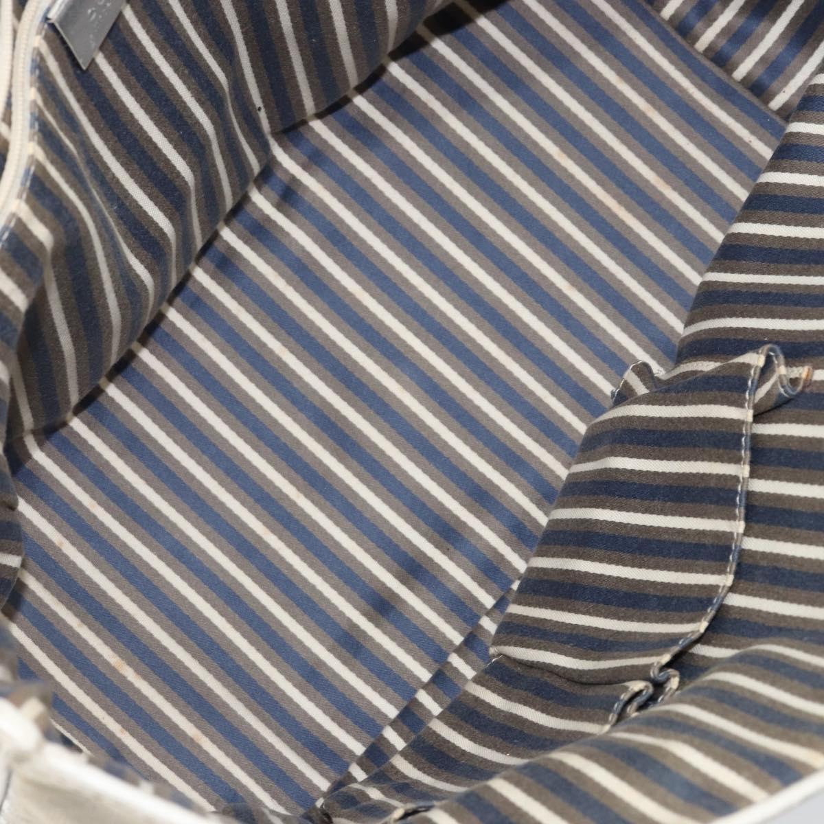 GUCCI GG Canvas Tote Bag Silver Gold 169946 Auth ep11002