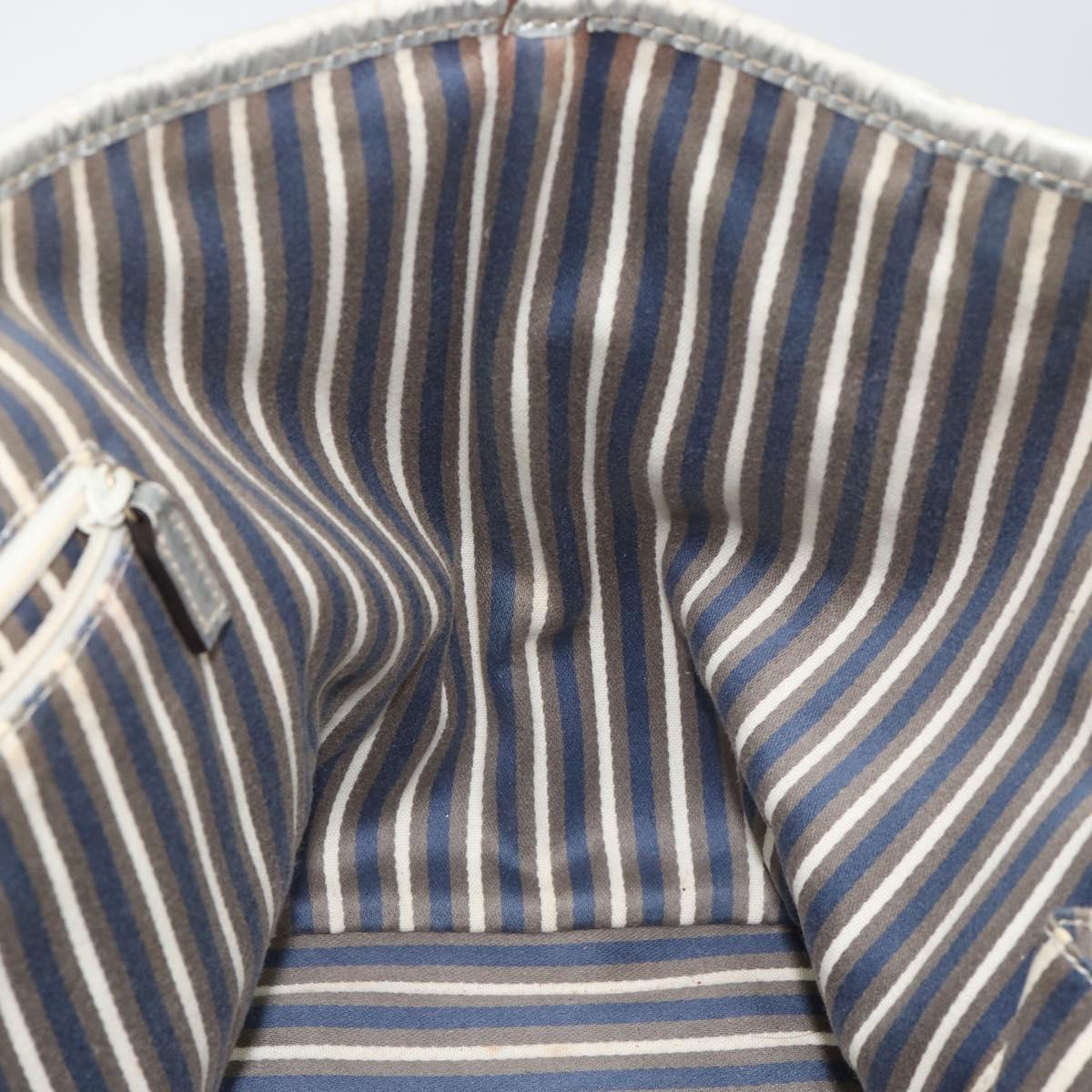 GUCCI GG Canvas Tote Bag Silver Gold 169946 Auth ep11002