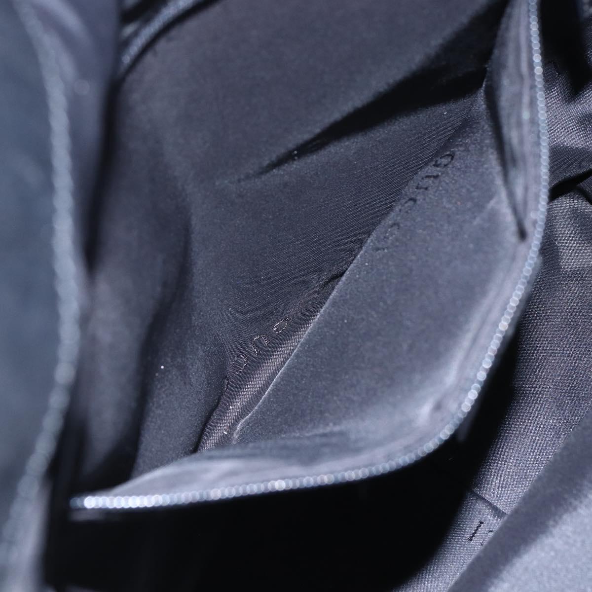 GUCCI Bamboo Hand Bag Nylon Black Silver 001 1638 3754 Auth ep11006