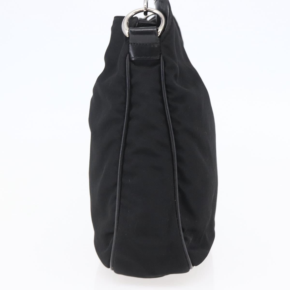 GUCCI Bamboo Hand Bag Nylon Black Silver 001 1638 3754 Auth ep11006