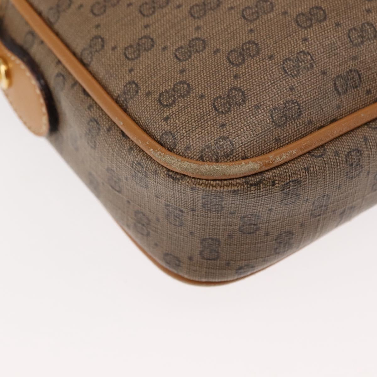 GUCCI Micro GG Supreme Shoulder Bag PVC Beige Gold 007 904 0095 Auth ep11014