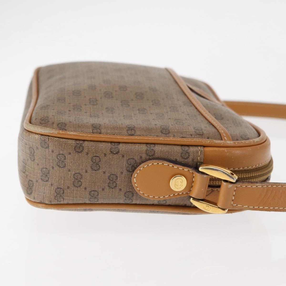 GUCCI Micro GG Supreme Shoulder Bag PVC Beige Gold 007 904 0095 Auth ep11014