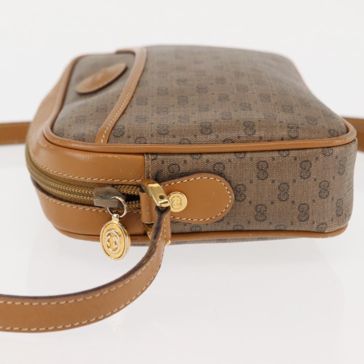 GUCCI Micro GG Supreme Shoulder Bag PVC Beige Gold 007 904 0095 Auth ep11014