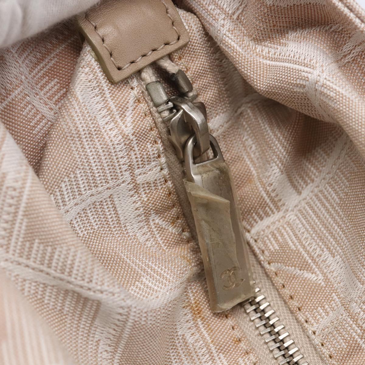 CHANEL New Wave Tote Bag Canvas Pink Silver CC Auth ep11016