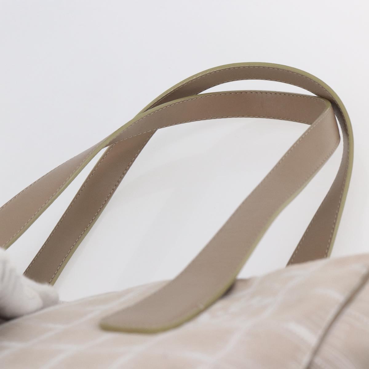 CHANEL New Wave Tote Bag Canvas Pink Silver CC Auth ep11016