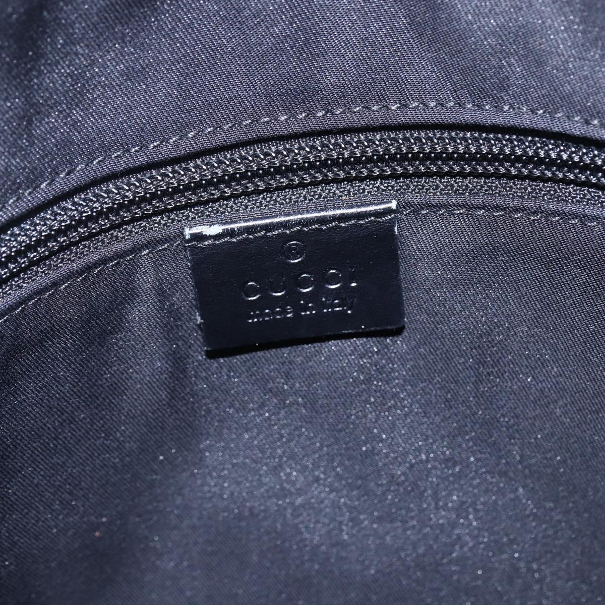 GUCCI GG Canvas Shoulder Bag Black Silver 145857 Auth ep11019