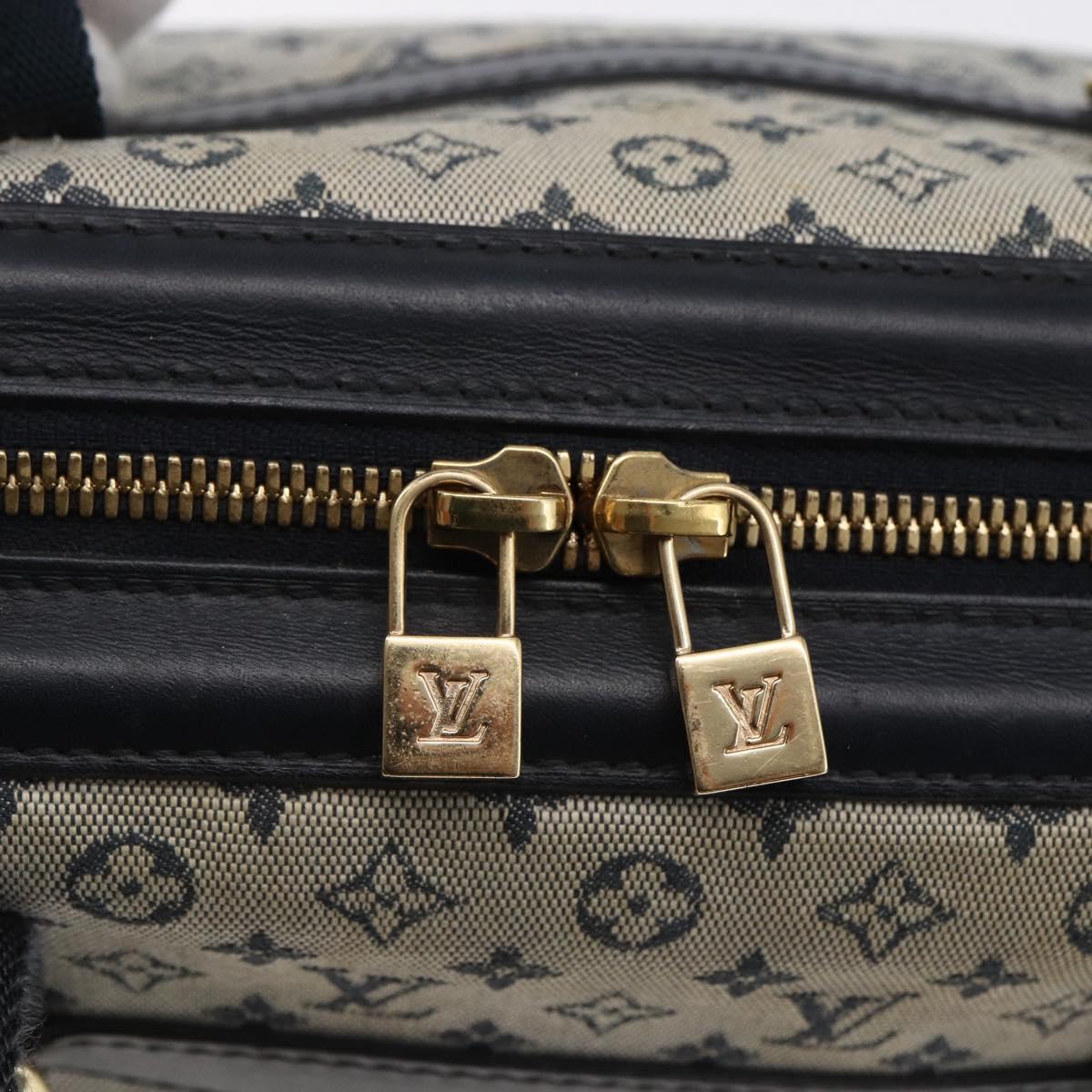 LOUIS VUITTON Monogram Mini Josephine PM Hand Bag Blue M92049 LV Auth ep11021