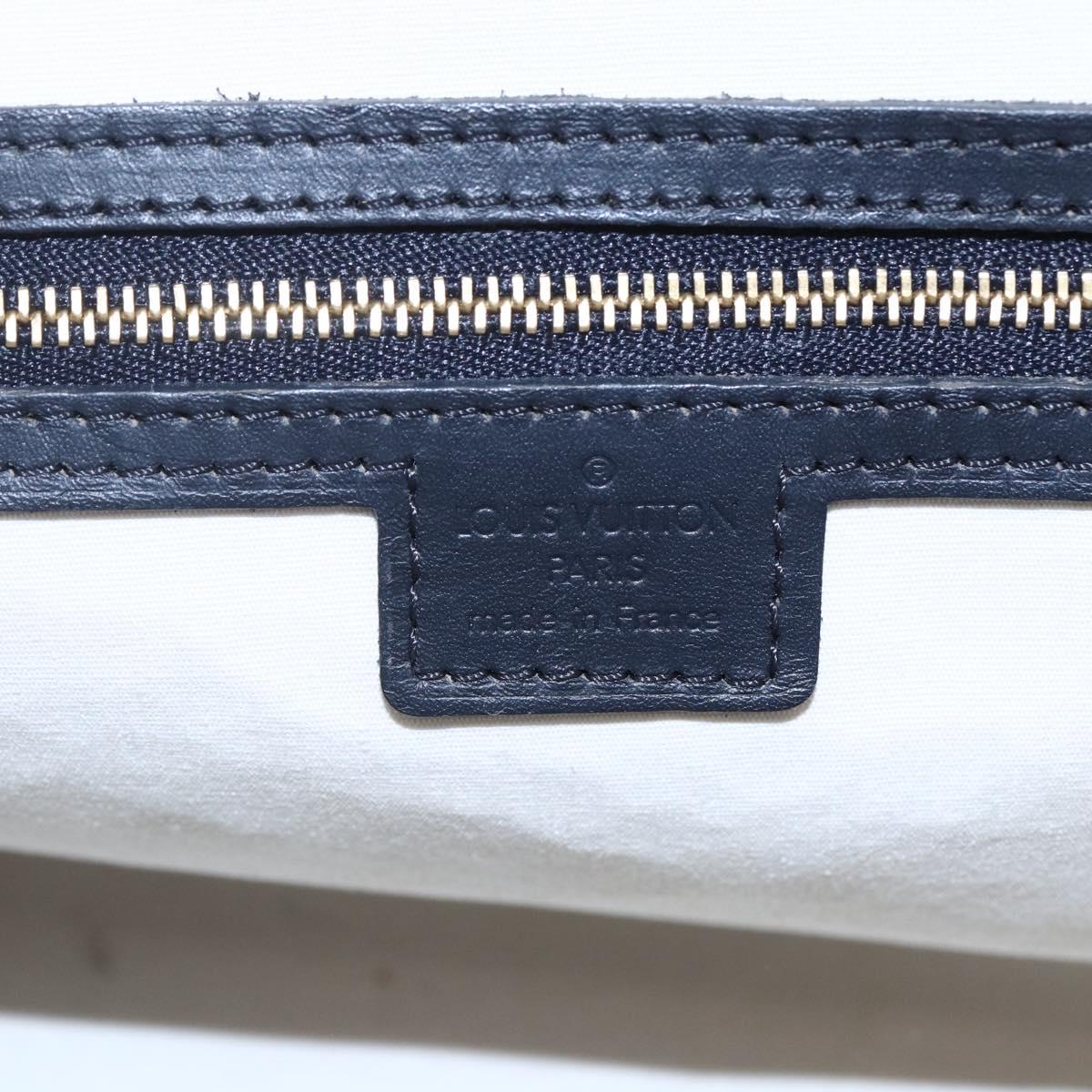 LOUIS VUITTON Monogram Mini Josephine PM Hand Bag Blue M92049 LV Auth ep11021