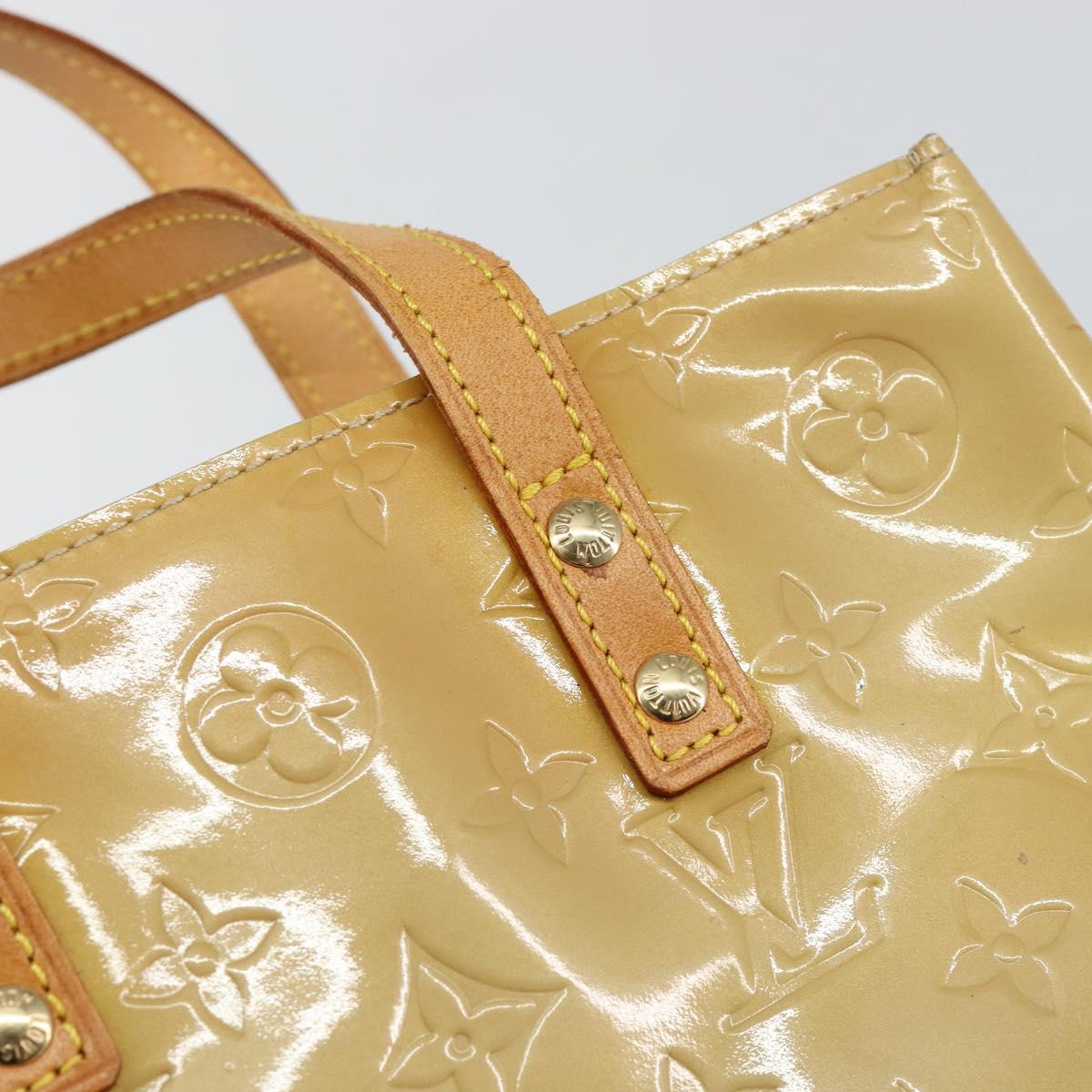 LOUIS VUITTON Monogram Vernis Reade PM Hand Bag Beige M91334 LV Auth ep11022
