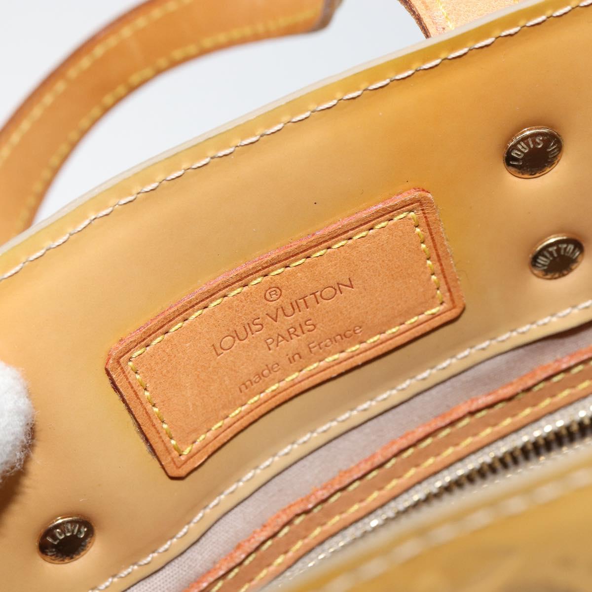 LOUIS VUITTON Monogram Vernis Reade PM Hand Bag Beige M91334 LV Auth ep11022