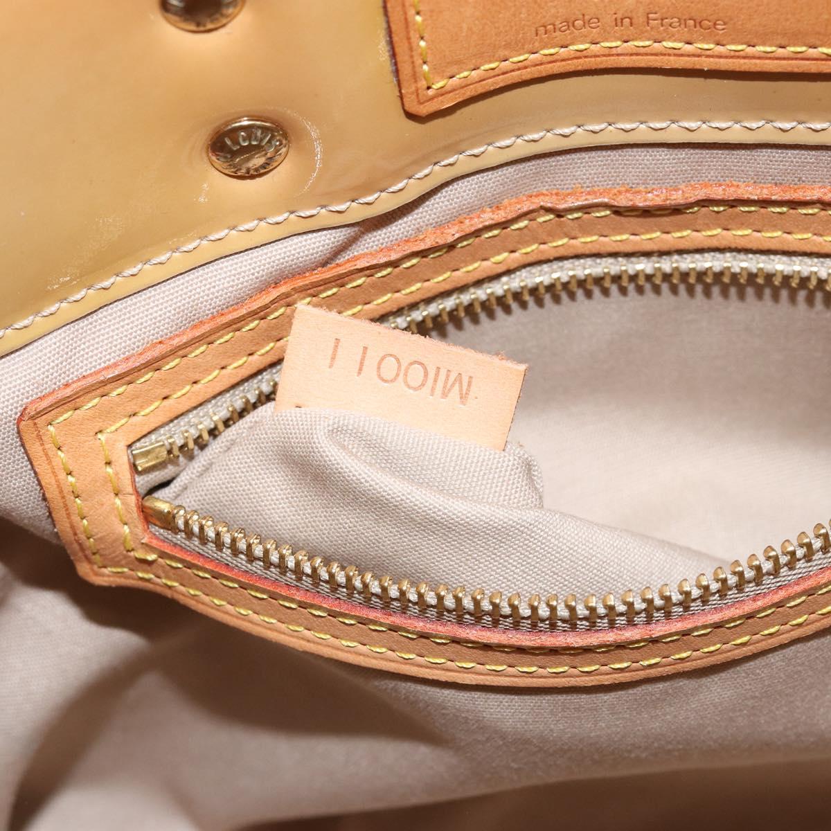 LOUIS VUITTON Monogram Vernis Reade PM Hand Bag Beige M91334 LV Auth ep11022
