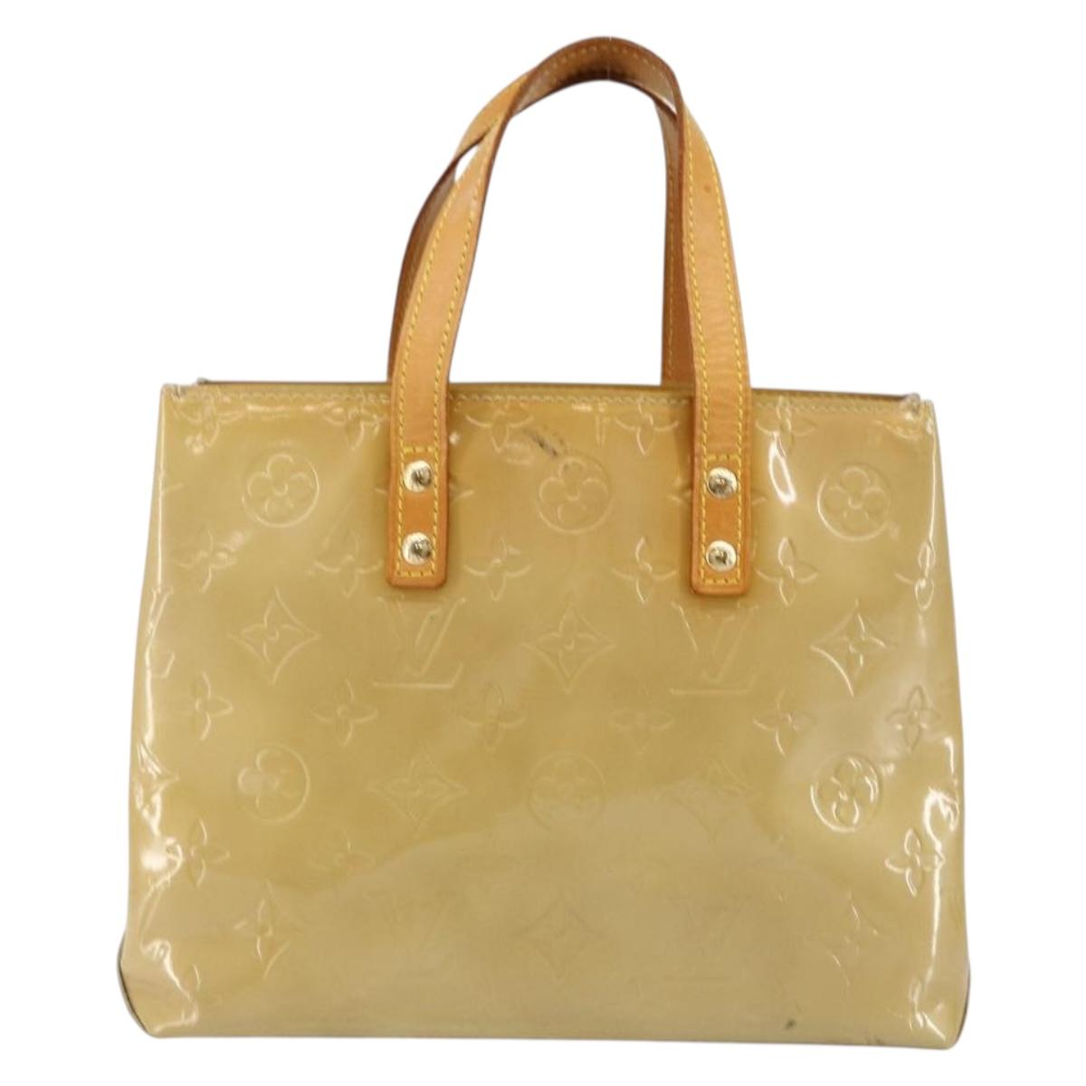 LOUIS VUITTON Monogram Vernis Reade PM Hand Bag Beige M91334 LV Auth ep11022
