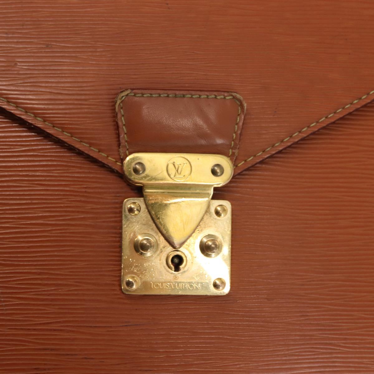 LOUIS VUITTON Epi Serviette Conseiller Briefcase Brown M54423 LV Auth ep11024