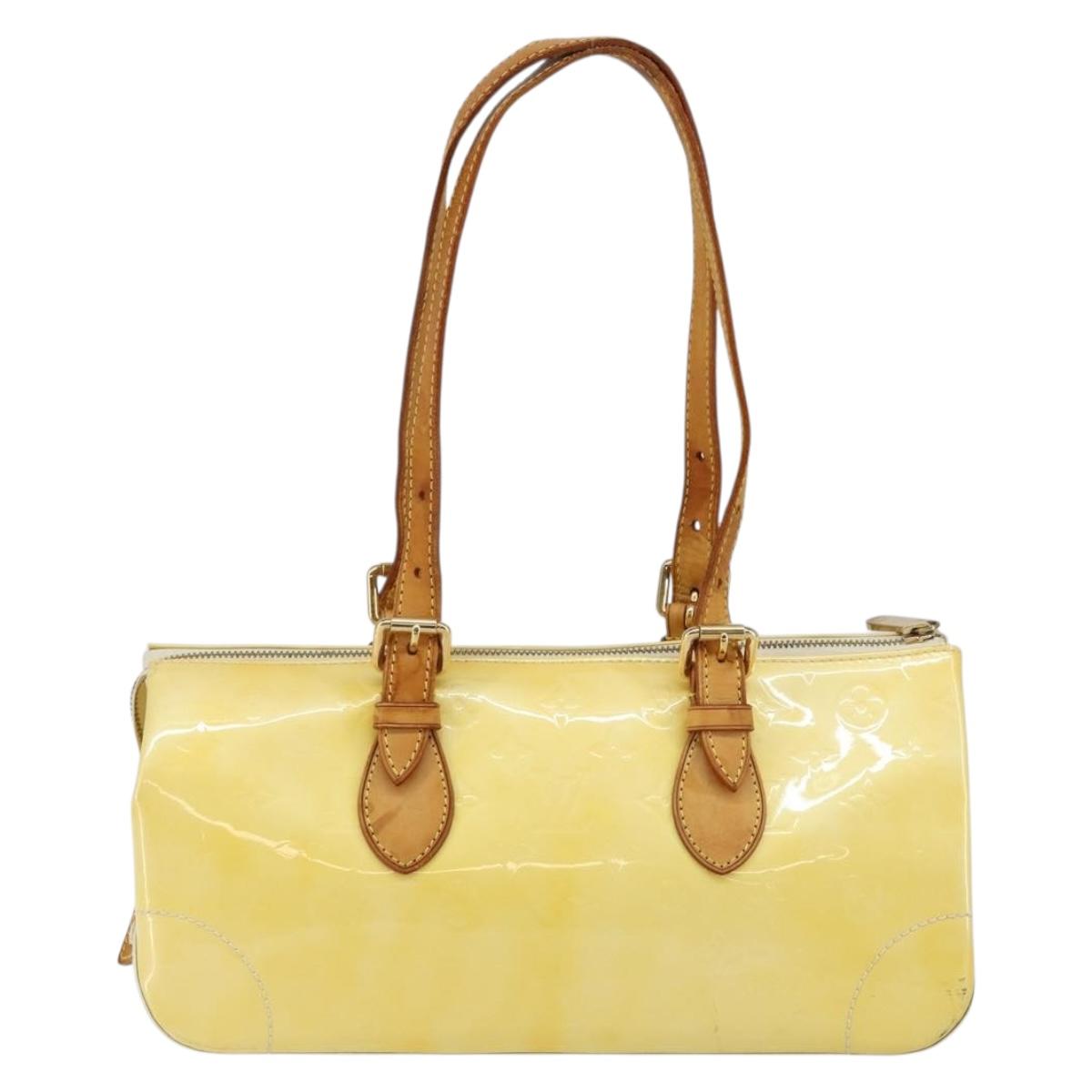 LOUIS VUITTON Monogram Vernis Rosewood Avenue Hand Bag Perle M93508 Auth ep11026