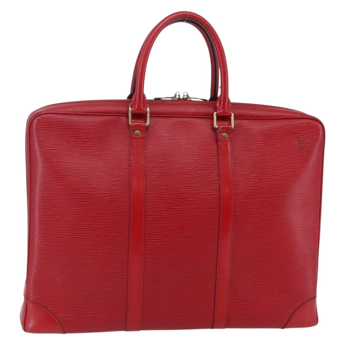LOUIS VUITTON Epi Porte Documents Voyage Business Bag Red M54477 LV Auth ep11029