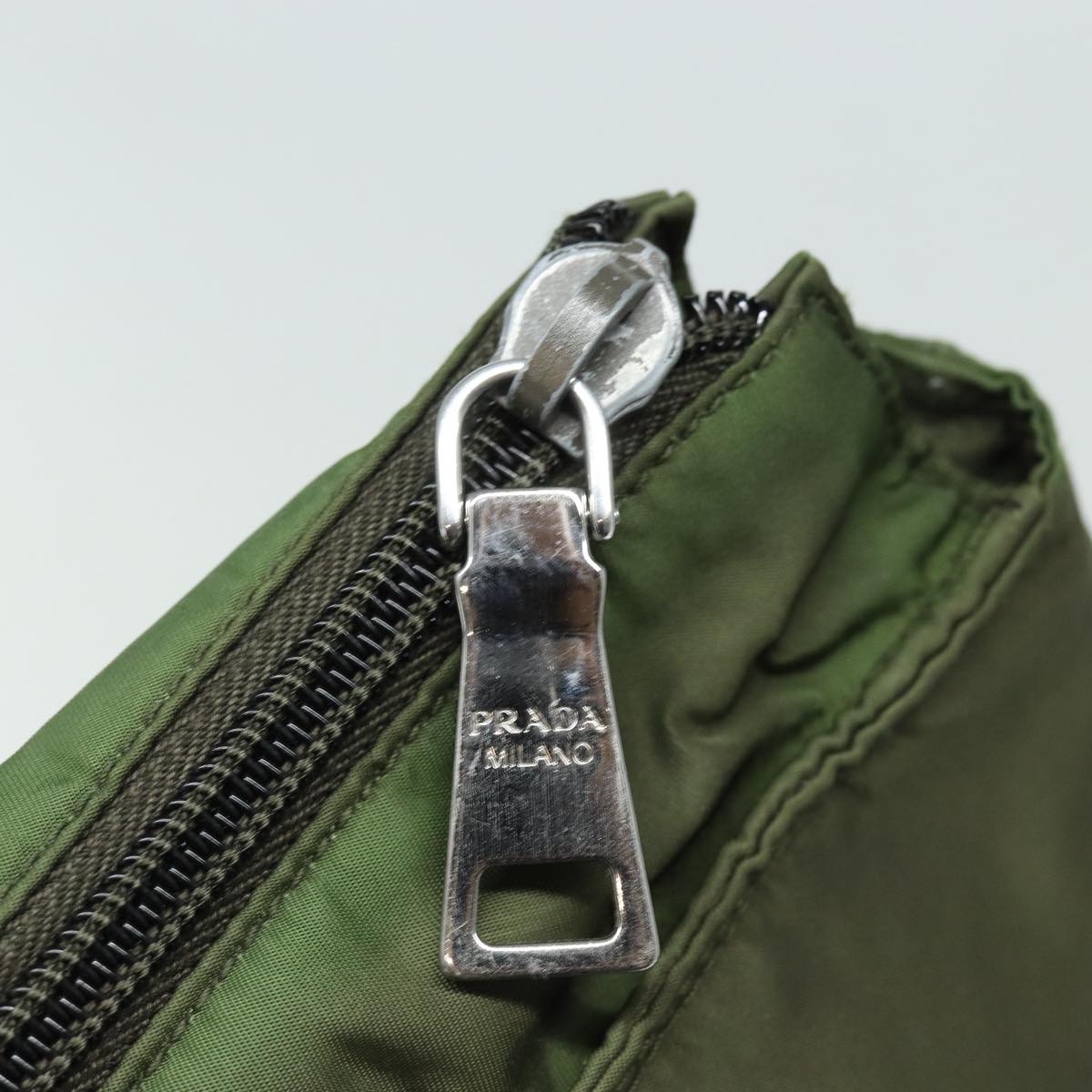 PRADA Hand Bag Nylon 2way Shoulder Bag Green Auth ep1103