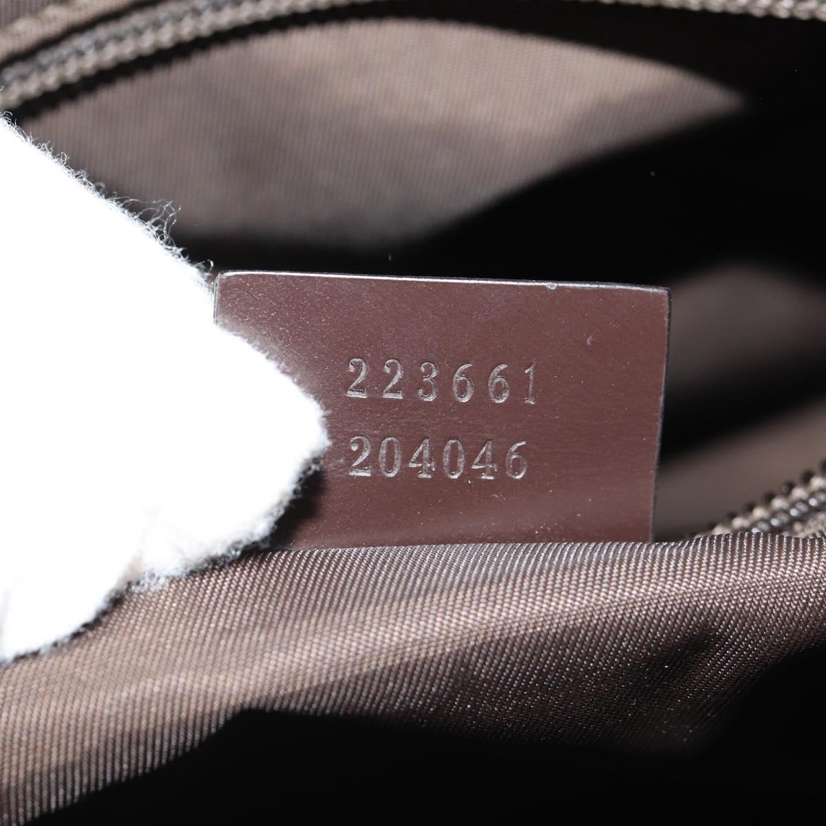 GUCCI GG Supreme Shoulder Bag PVC Leather Beige Brown Auth ep11034