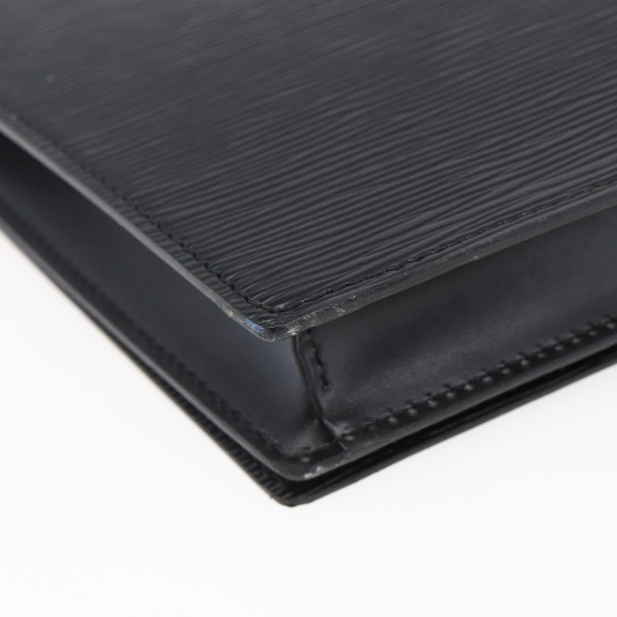 LOUIS VUITTON Epi Trapeze Clutch Bag Black M80165 LV Auth ep11036
