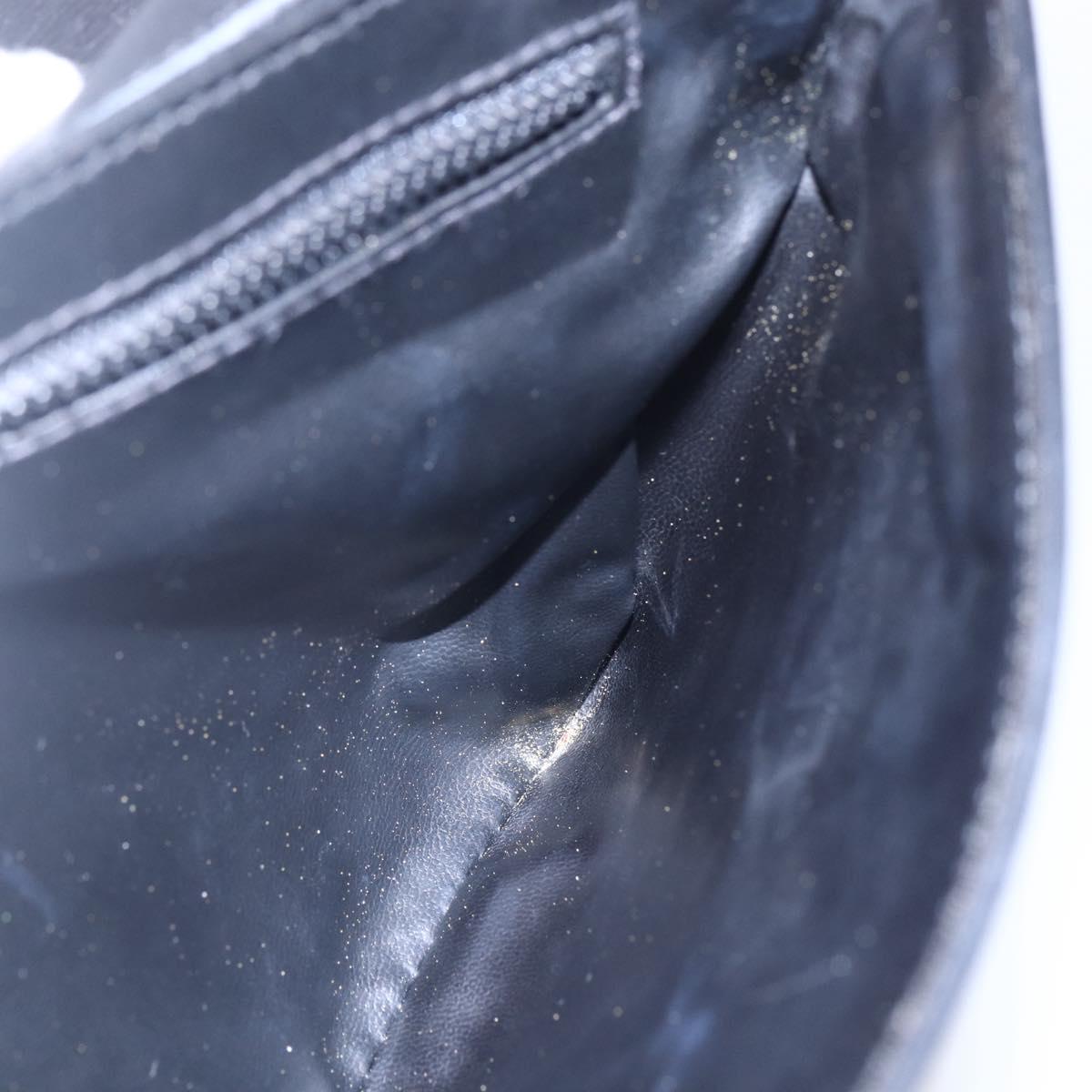 CELINE Shoulder Bag Leather Black Gold Auth ep11037