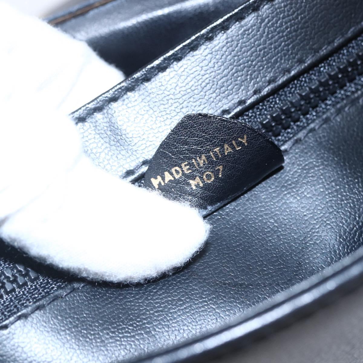 CELINE Shoulder Bag Leather Black Gold Auth ep11037