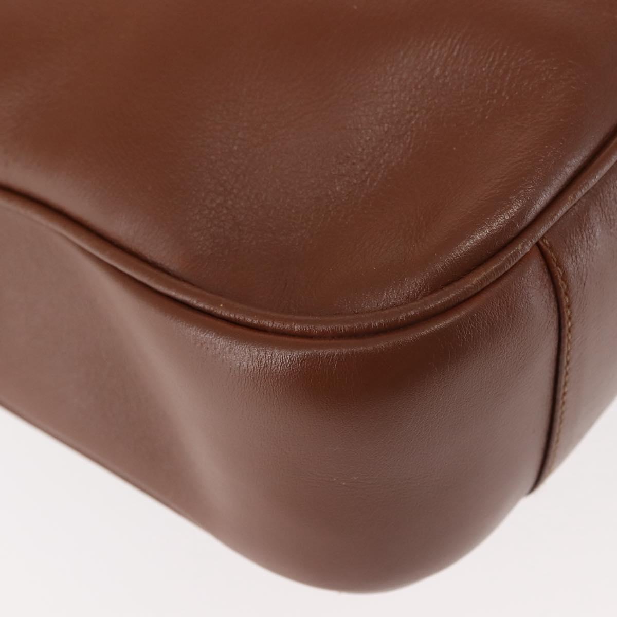 GUCCI Bamboo Hand Bag Leather 2way Brown Auth ep11039