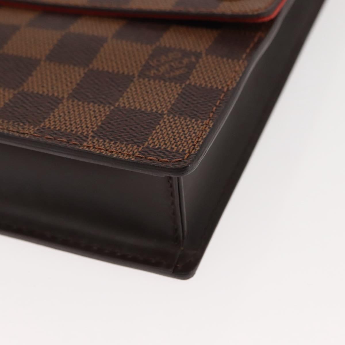 LOUIS VUITTON Damier Ebene Portello Shoulder Bag N45271 LV Auth ep11045
