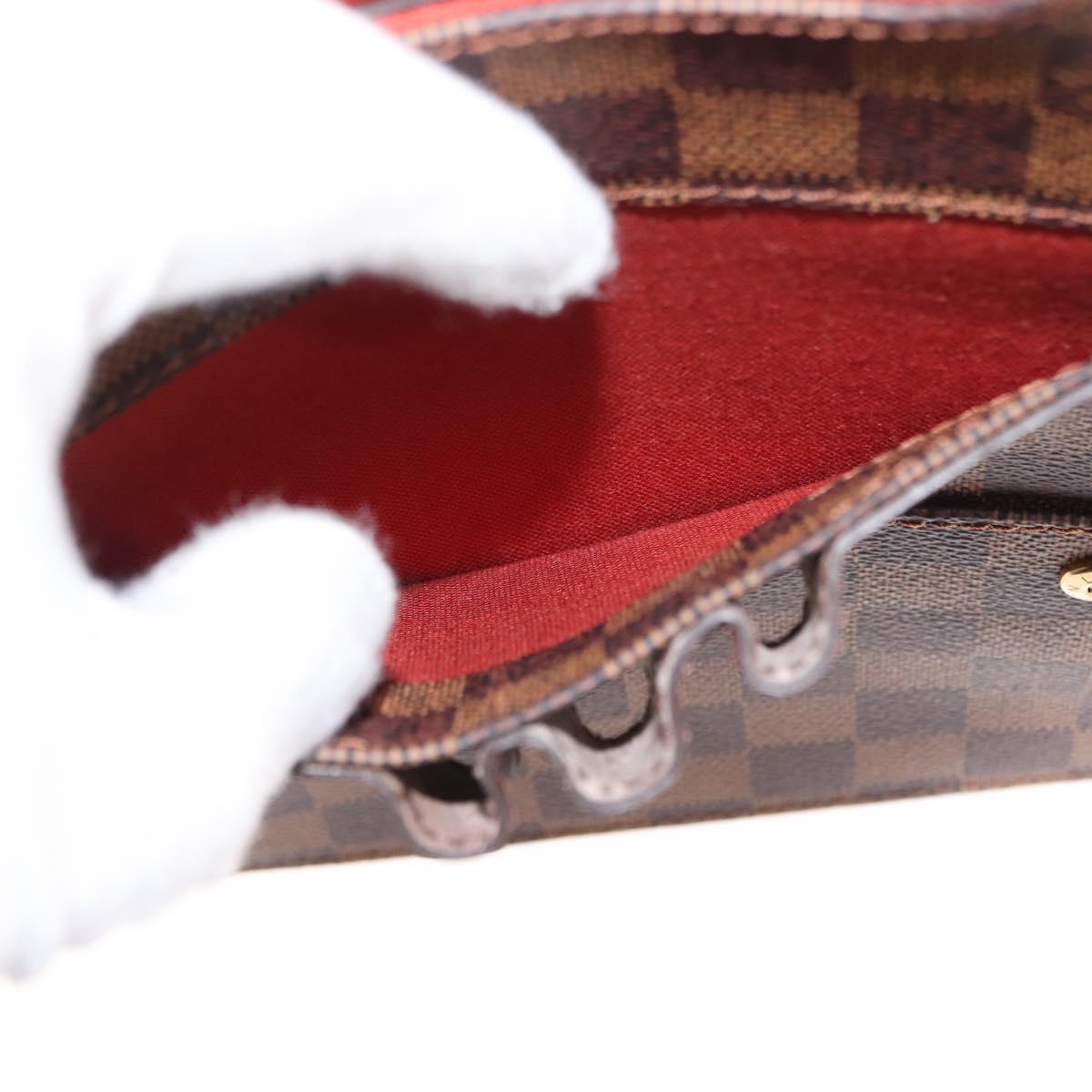 LOUIS VUITTON Damier Ebene Portello Shoulder Bag N45271 LV Auth ep11045