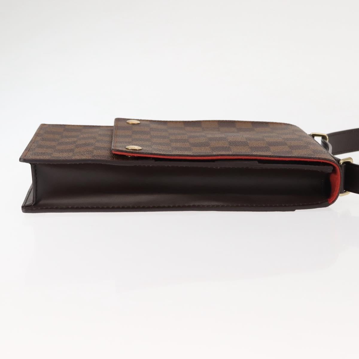 LOUIS VUITTON Damier Ebene Portello Shoulder Bag N45271 LV Auth ep11045