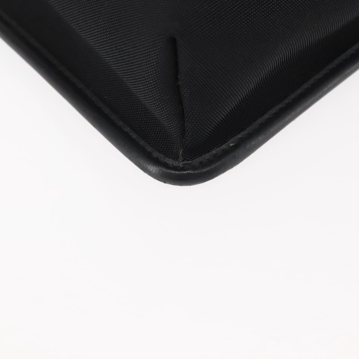 GUCCI Shoulder Bag Canvas Leather Black Auth ep11047