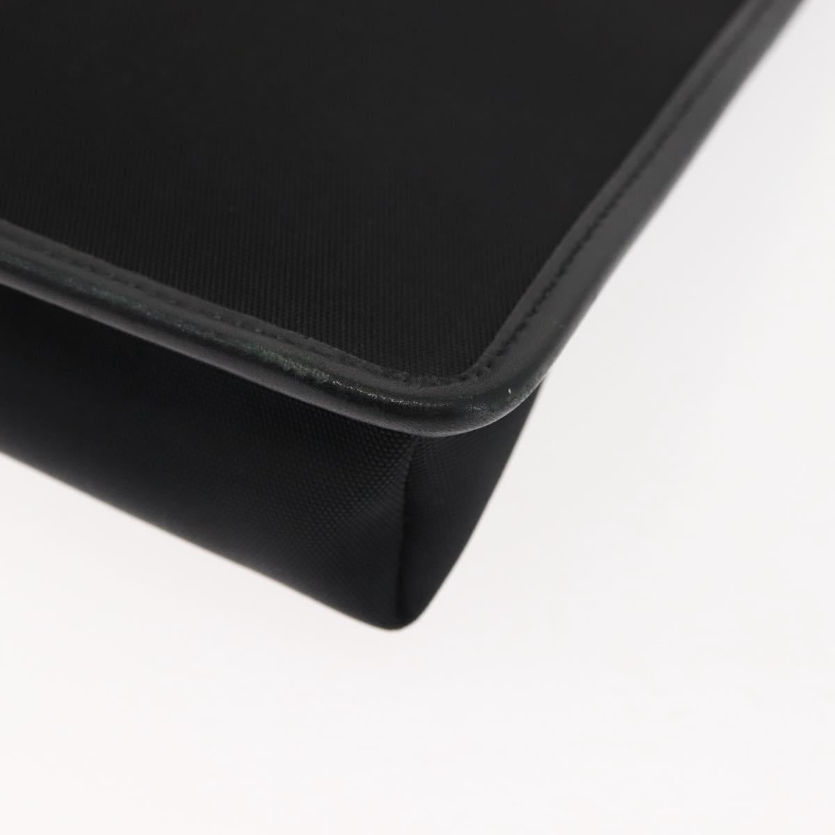 GUCCI Shoulder Bag Canvas Leather Black Auth ep11047