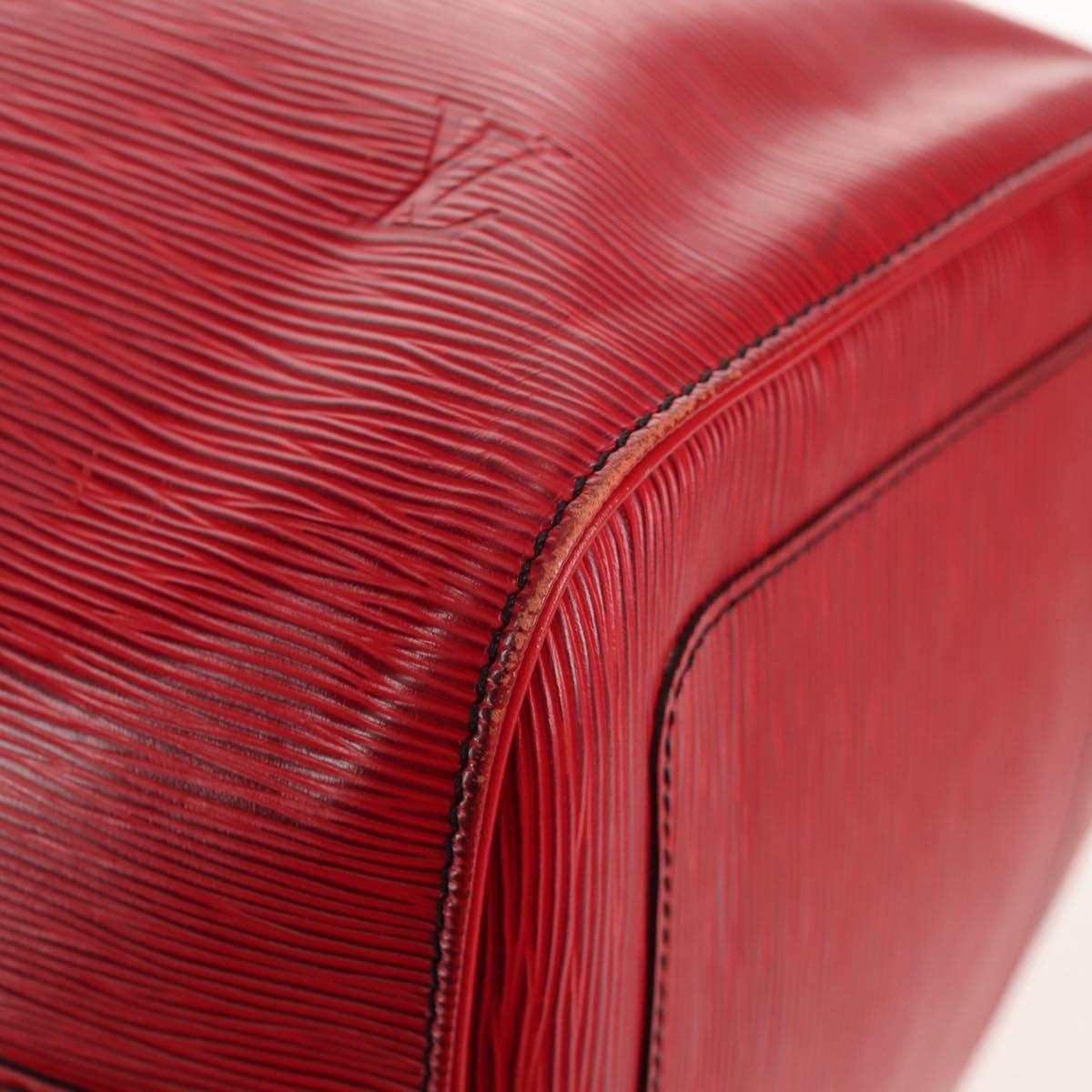 LOUIS VUITTON Epi Keepall 45 Boston Bag Red M42977 LV Auth ep11050