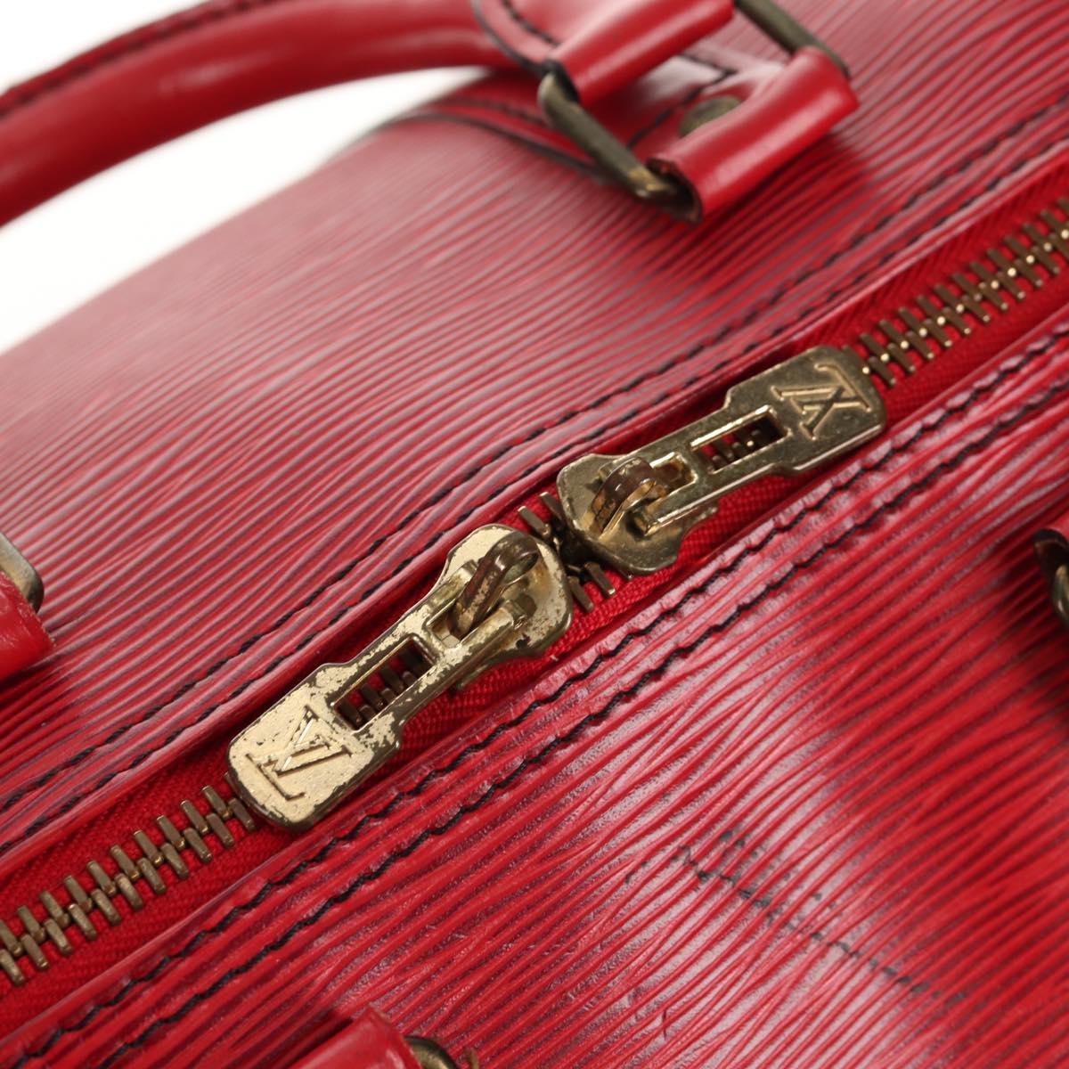 LOUIS VUITTON Epi Keepall 45 Boston Bag Red M42977 LV Auth ep11050