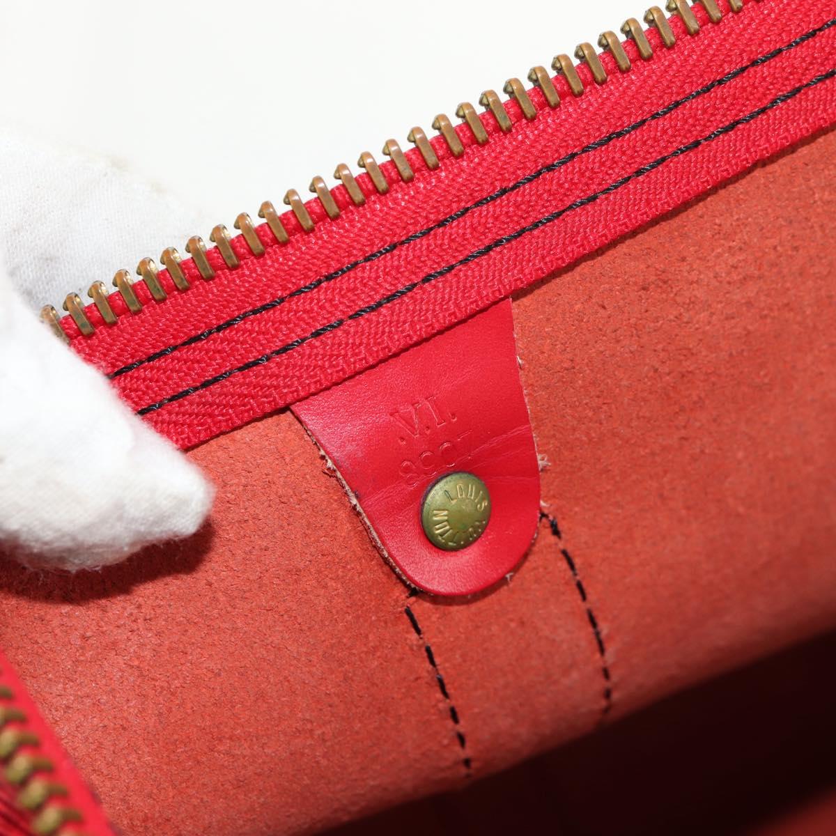 LOUIS VUITTON Epi Keepall 45 Boston Bag Red M42977 LV Auth ep11050