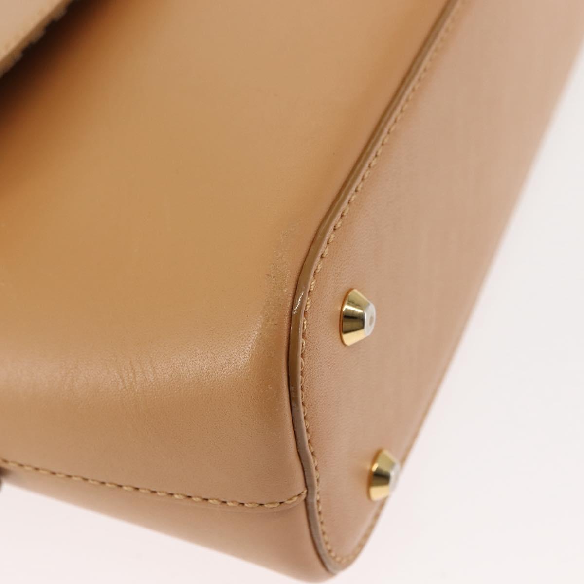 BURBERRY Shoulder Bag Leather Beige Auth ep11052