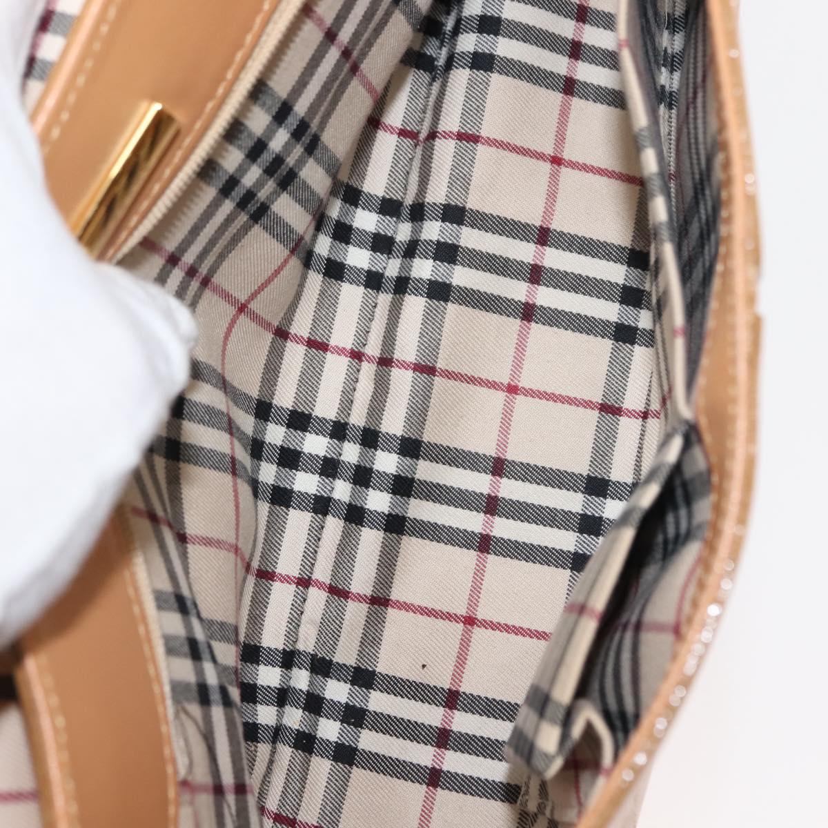 BURBERRY Shoulder Bag Leather Beige Auth ep11052