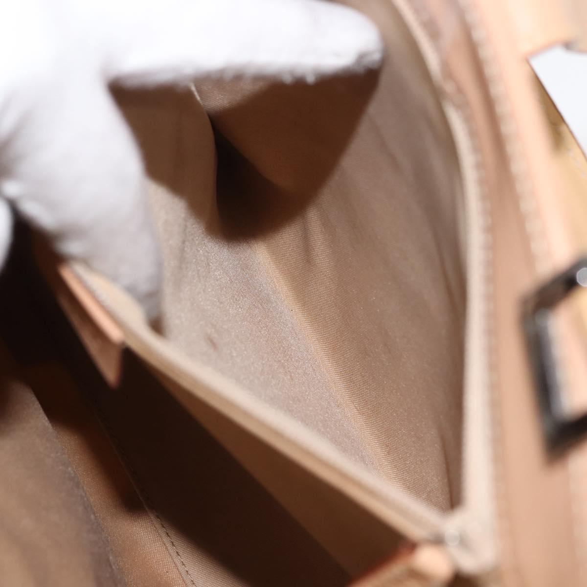 GUCCI GG Canvas Jackie Hand Bag Canvas Leather White Beige Auth ep11053