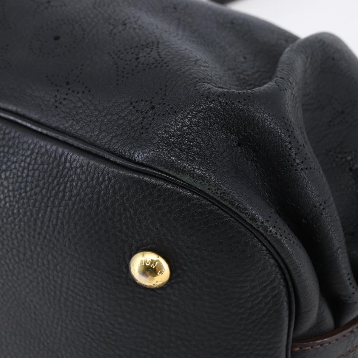 LOUIS VUITTON Monogram Mahina L Shoulder Bag Black M95765 LV Auth ep11059