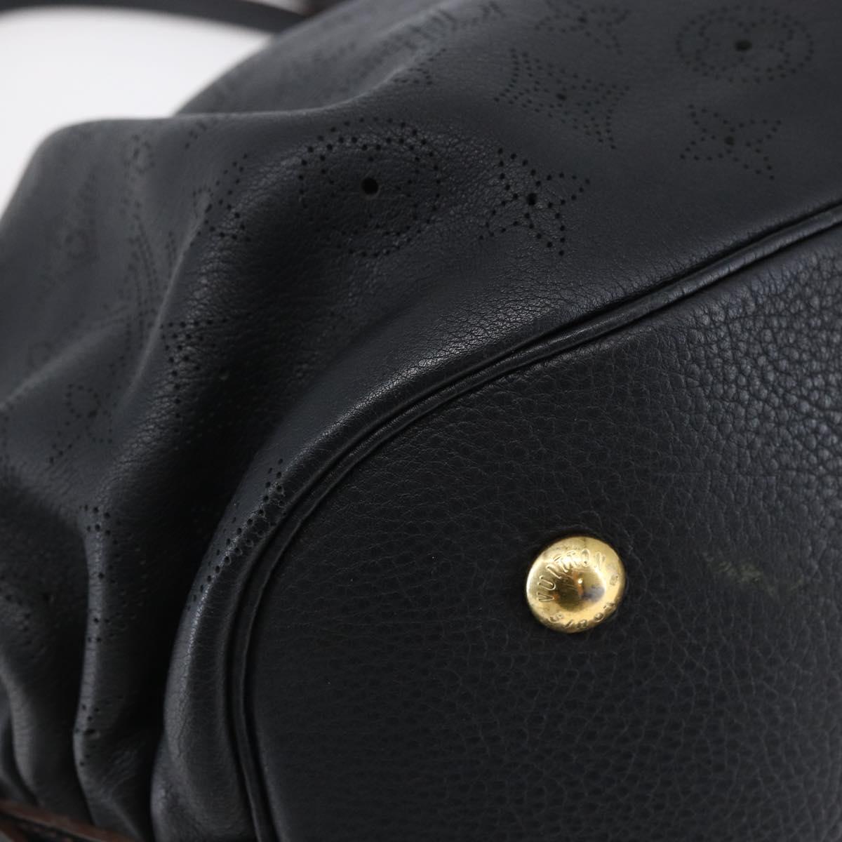LOUIS VUITTON Monogram Mahina L Shoulder Bag Black M95765 LV Auth ep11059