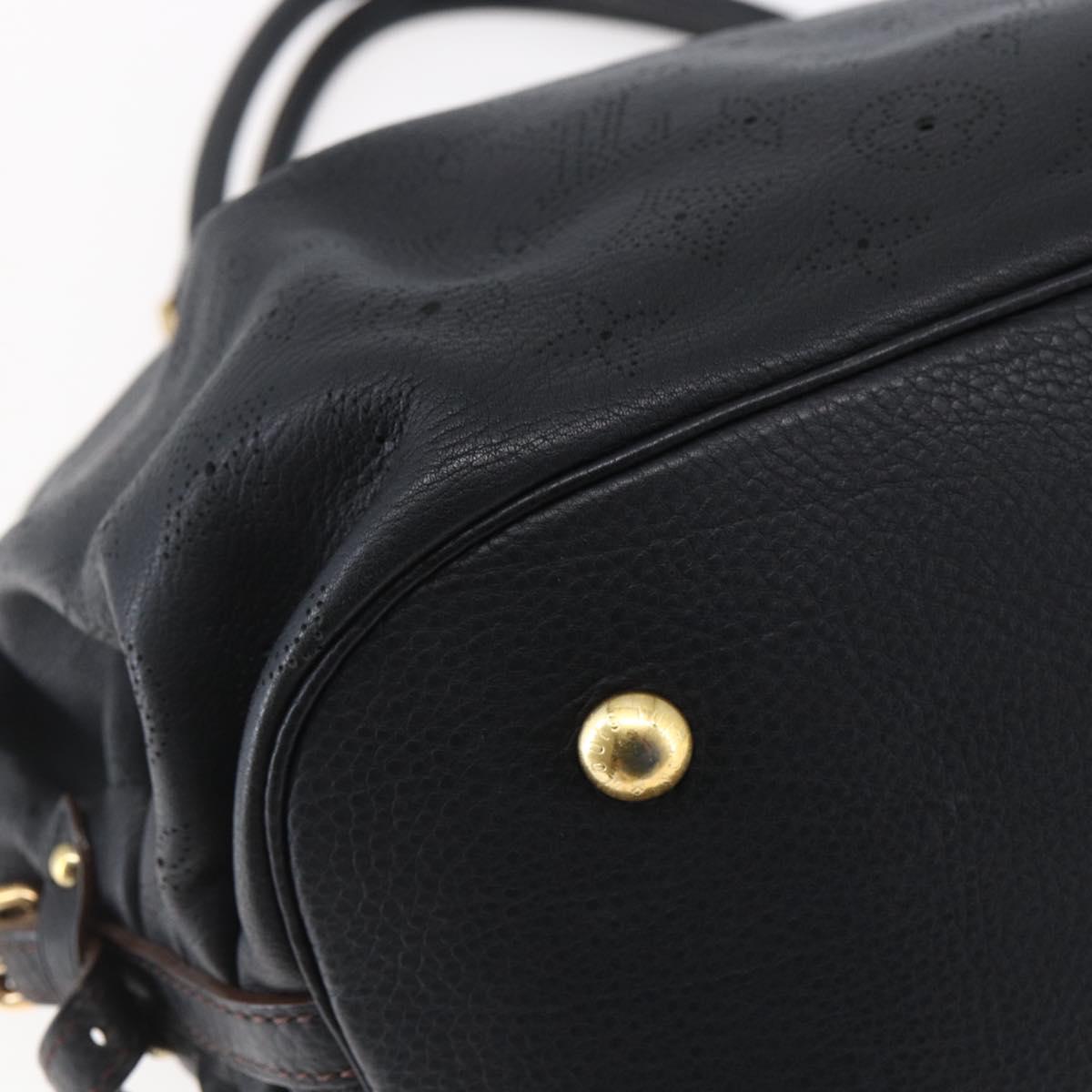 LOUIS VUITTON Monogram Mahina L Shoulder Bag Black M95765 LV Auth ep11059