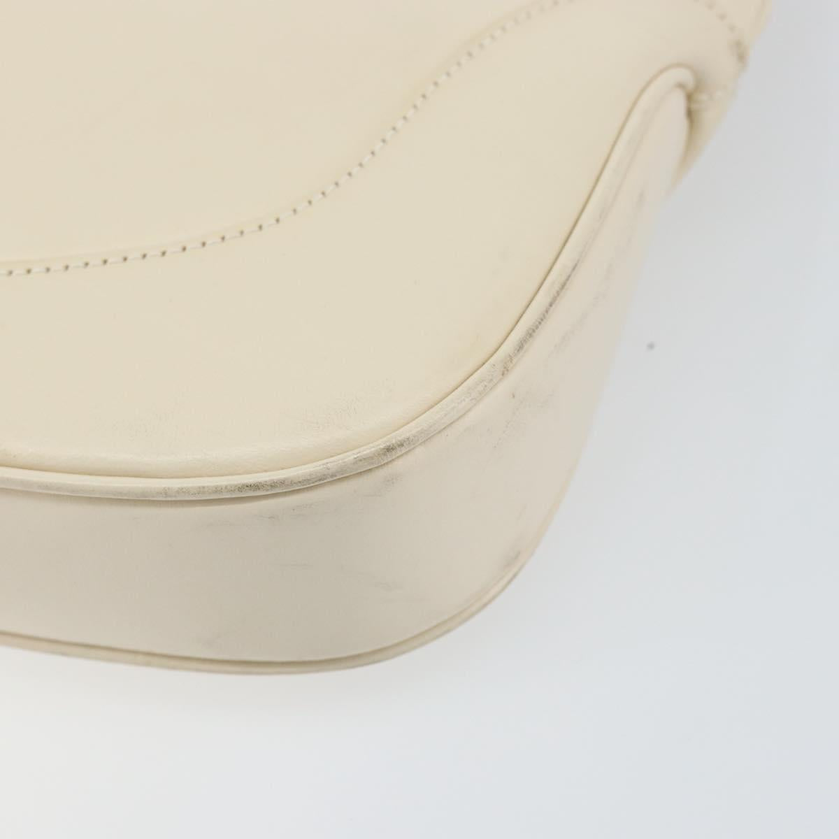 GUCCI Jackie Shoulder Bag Leather White Auth ep11062