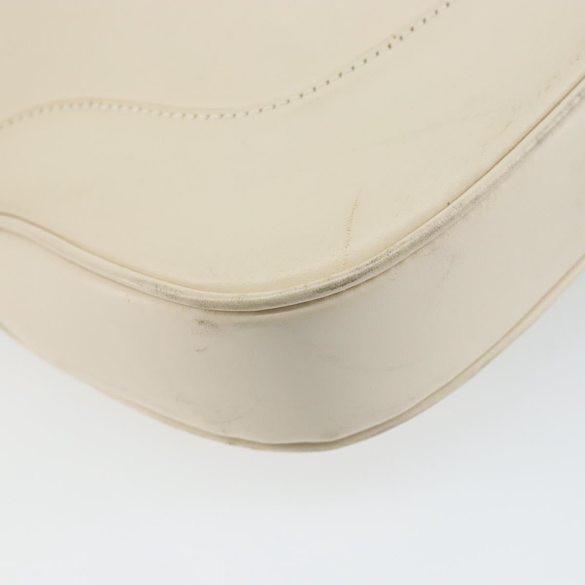 GUCCI Jackie Shoulder Bag Leather White Auth ep11062