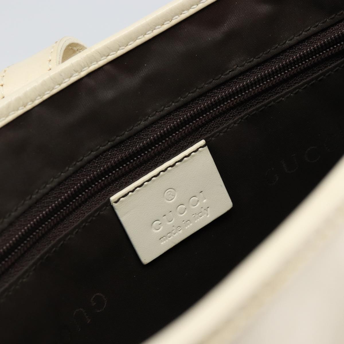 GUCCI Jackie Shoulder Bag Leather White Auth ep11062