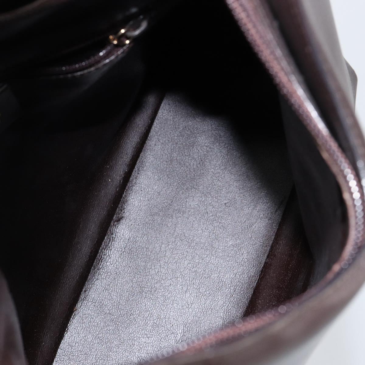 GUCCI Bamboo Shoulder Bag Leather Brown Auth ep11065