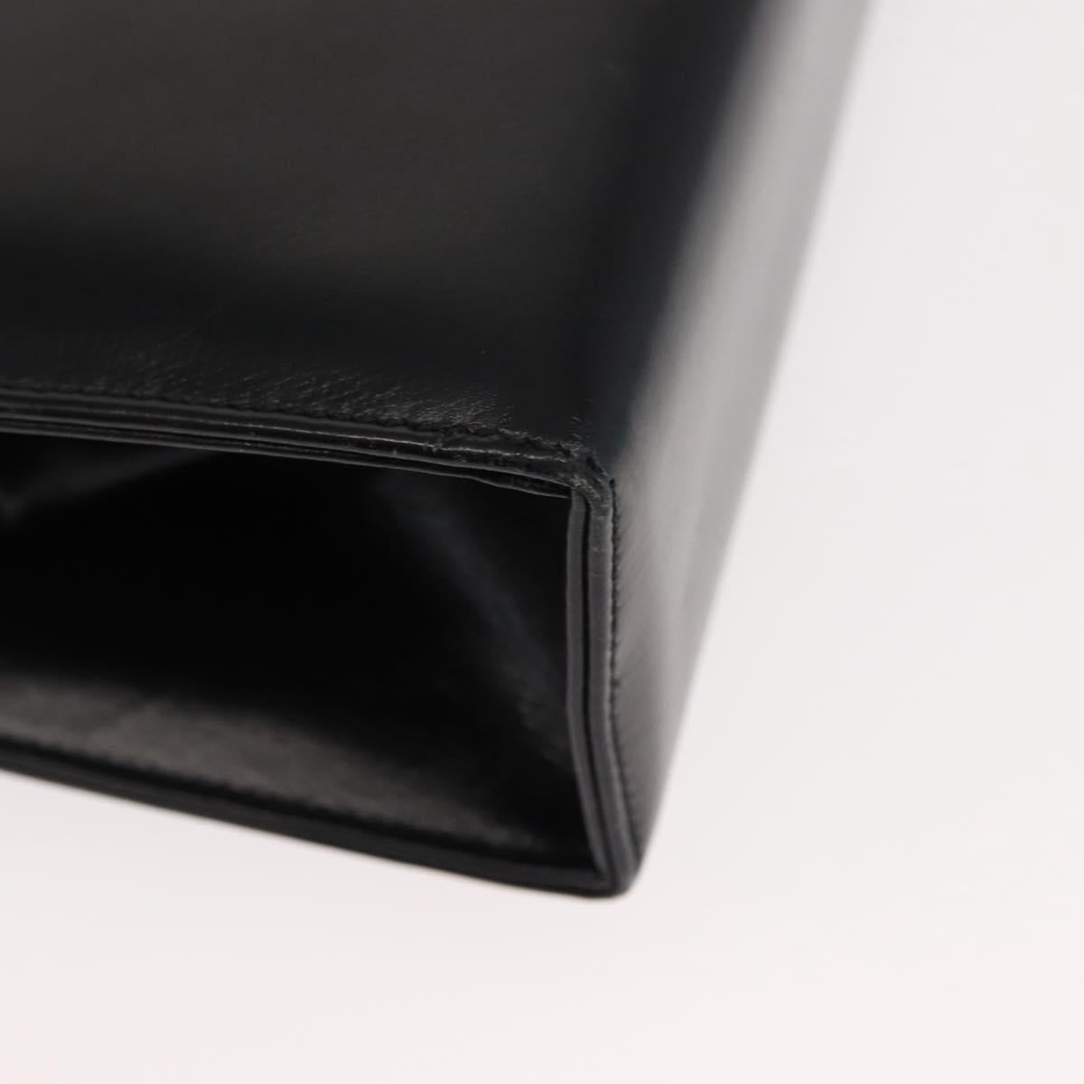 GUCCI Hand Bag Leather Black Auth ep11069