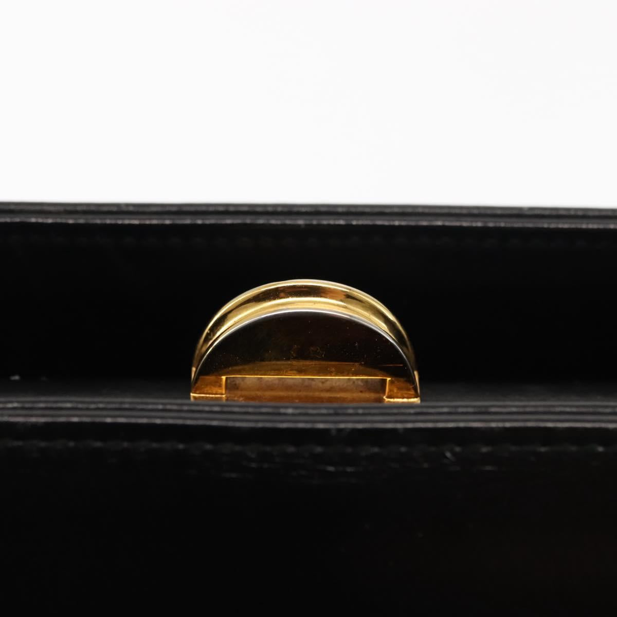 GUCCI Hand Bag Leather Black Auth ep11069